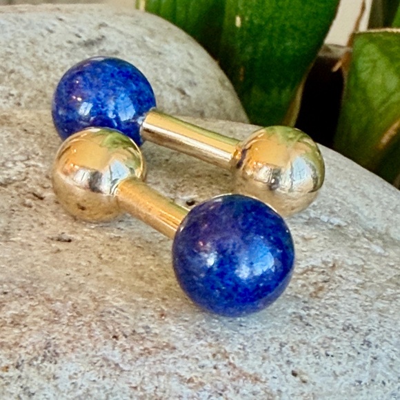 Tiffany & Co. Jewelry - Tiffany 14 karat gold and lapis cufflinks